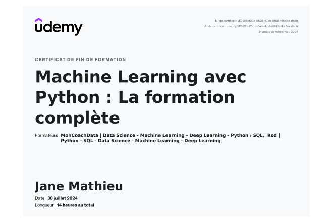 Machine Learning avec Python