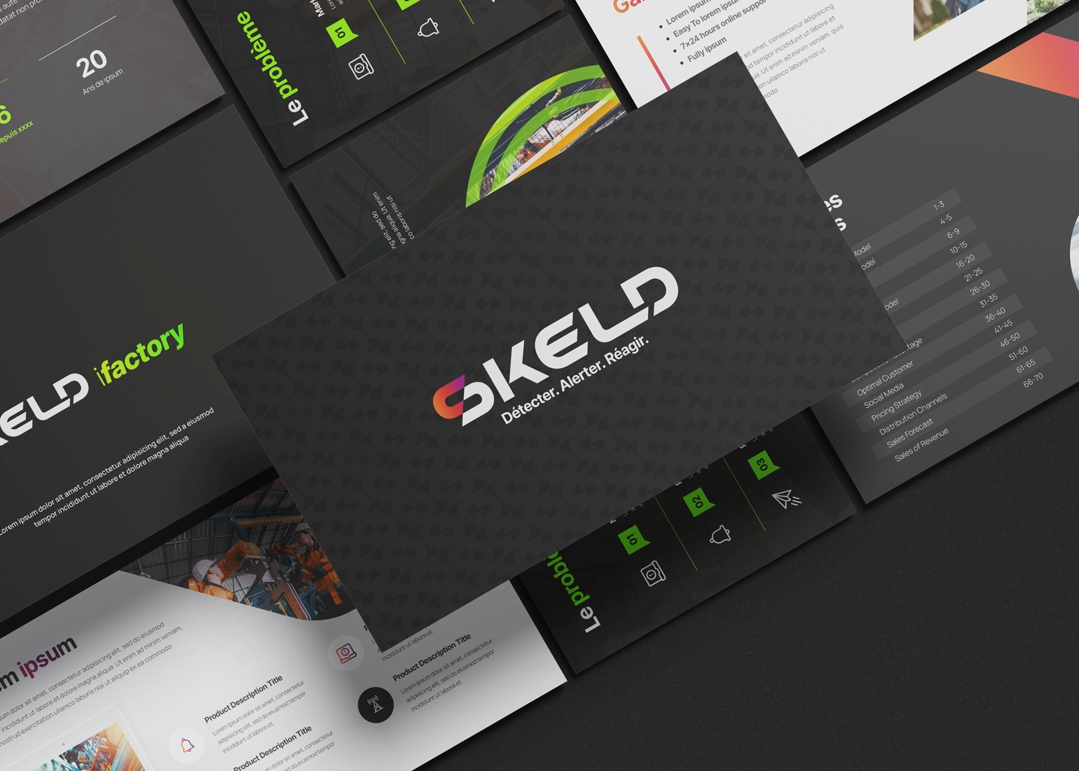 Déclinaison couleur des solutions Skeld